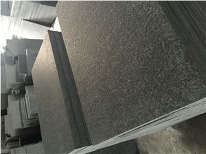 G684 Black Basalt Flamed Tiles, Black Basalt, Raven Black, Black Pearl Flamed Tiles