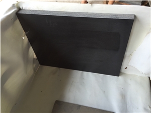 Hainan Black Basalt Polished Tiles, China Black Basalt Floor Tiles, Dark Basalt Walling & Flooring Polished Tiles