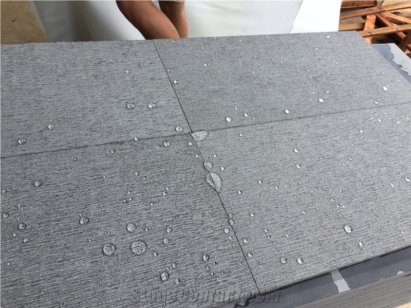Hainan Grey Basalt Chiselled & Sealed Tiles, Grey Basalt Chiselled Slabs & Tiles