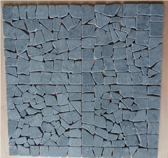 New Design Tumbled Black Limestone Mosaic Pattern for Wall and Floor