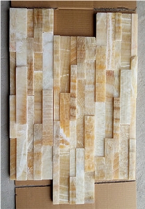 Popular Onxy Polished Culture Stone, Beige Onyx Wall Cladding