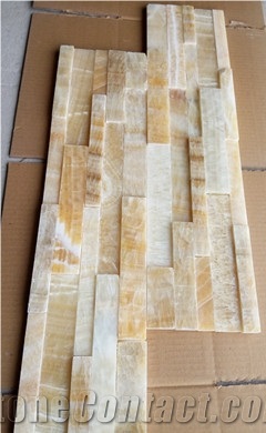 Popular Onxy Polished Culture Stone, Beige Onyx Wall Cladding