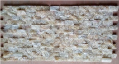 Popular Beige Onyx Split Face Brick Mosaic Pattern for Wall and Floor