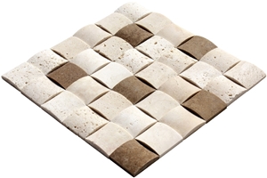 Light-Noce Travertine Wicker Mosaic Tiles Light-Noce Travertine Wicker Mosaic Tiles