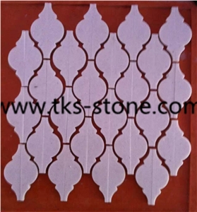 Stone Mosaic, China White Marble Mosaic Tiles, Lantern Type Mosaic