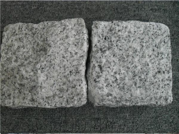 Cheap Square Granite Cube Cobble Stone, Yellow Granite Cobble Stone