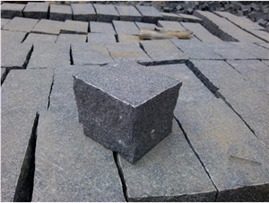 Cheap Square Granite Cube Cobble Stone, Yellow Granite Cobble Stone