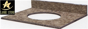 G682 Granite Vanity Top,Sandy Gold Bathroom Top,Sunset Granite Bath Custom Vanity Tops,China Yellow Granite Countertop