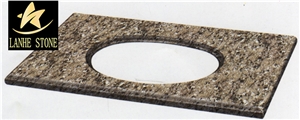 G682 Granite Vanity Top,Sandy Gold Bathroom Top,Sunset Granite Bath Custom Vanity Tops,China Yellow Granite Countertop
