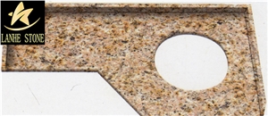 G682 Granite Vanity Top,Sandy Gold Bathroom Top,Sunset Granite Bath Custom Vanity Tops,China Yellow Granite Countertop