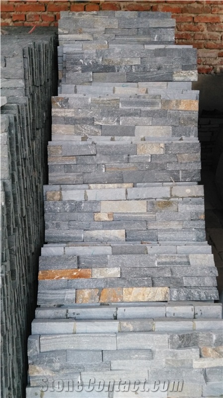 Blue with Rusty Quartzite Wall Stone Cladding Corner Prices, Cultured Stone, Stacked Stone Veneer Walls, Ledge Stone Tile, Field Stone, Stone Backsplash