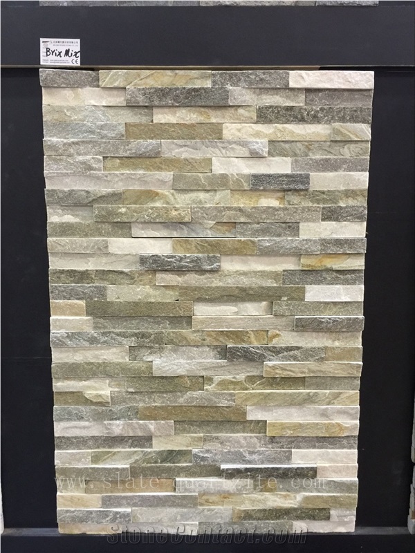 Brix Mix Slate Wall Cladding, Cultured Stone, Ledge Stone
