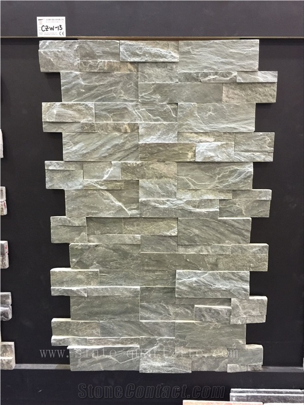 Ce-14 Grey Slate Wall Cladding, Cultured Stone, Ledge Stone