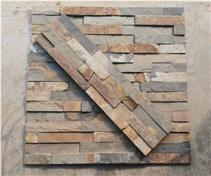 Cheap Rusty Slate Wall Stone Cladding Corner Prices, Cultured Stone, Stacked Stone Veneer Walls, Ledge Stone Tile, Field Stone, Stone Backsplash
