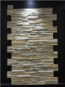 Cs-042 Yellow Slate Wall Cladding, Cultured Stone, Ledge Stone