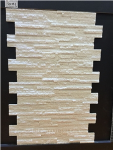 Cs-131 White Quartzite Tight Pattern Wall Stone Cladding, Cultured Stone, Ledge Stone, Stacked Stone Veneer, Corner Stone