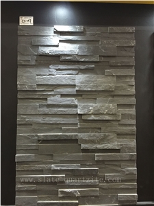 Cs-197 Black Slate Wall Stone Cladding, Cultured Stone, Ledge Stone, Stacked Stone Veneer, Corner Stone Cs-197 Black Slate Wall Stone Cladding, Cultured Stone, Ledge Stone, Stacked Stone Veneer, Corner Stone