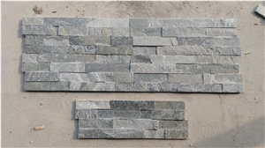 Dark Grey Slate Thin Ledge Stone Veneer, Wall Cladding, Stacked Stone Veneer