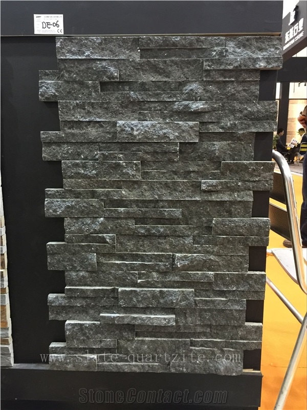 De-06 Blue Quartzite Wall Stone Cladding, Cultured Stone, Ledge Stone, Stacked Stone Veneer, Corner Stone