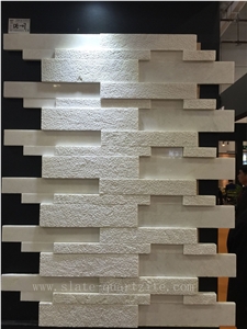 De-07 White Marble Wall Stone Cladding, Cultured Stone, Ledge Stone, Stacked Stone Veneer, Corner Stone