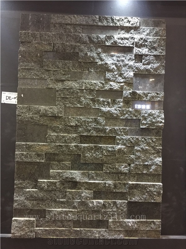 De-08 Blue Quartzite Wall Stone Cladding, Cultured Stone, Ledge Stone, Stacked Stone Veneer, Corner Stone