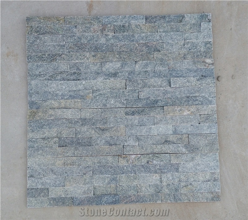 Green Quartzite 5 Strips Wall Stone Cladding Corner Prices, Cultured Stone, Stacked Stone Veneer Walls, Ledge Stone Tile, Field Stone, Stone Backsplash