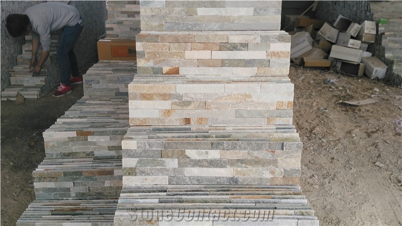 P014 Slate Wall Stone Cladding Corner Prices, Cultured Stone, Stacked Stone Veneer Walls, Ledge Stone Tile, Field Stone, Stone Backsplash