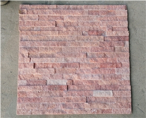 Pink Quartzite Outdoor Cultured Stone Veneer
