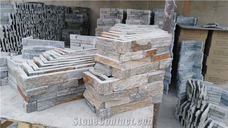 Pink Quartzite Wall Stone Cladding Corner Prices, Cultured Stone, Stacked Stone Veneer Walls, Ledge Stone Tile, Field Stone, Stone Backsplash