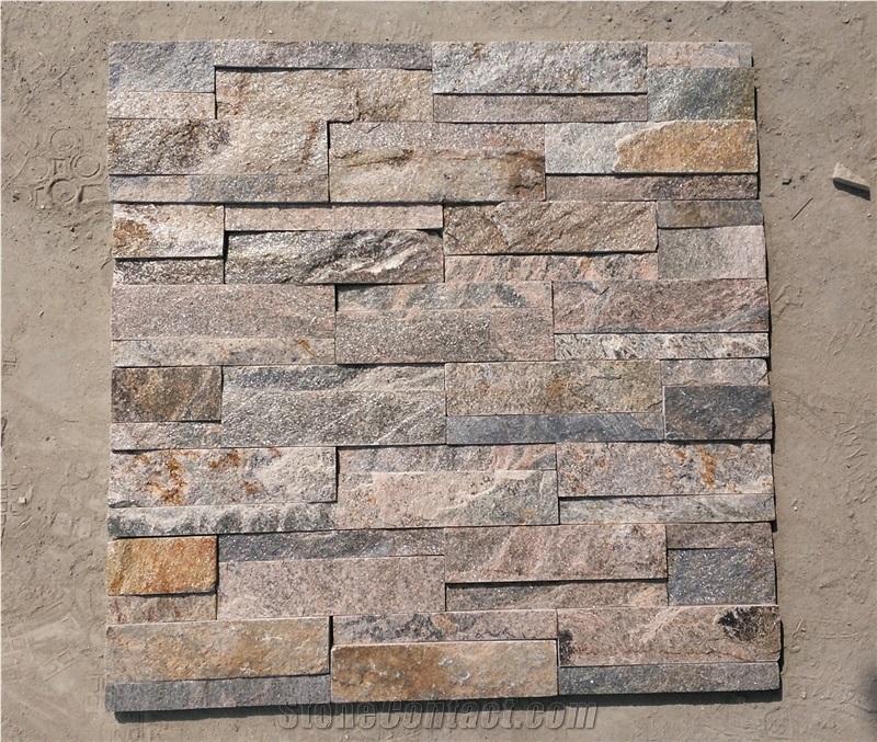 Pink Quartzite Wall Stone Cladding, Corner Prices, Cultured Stone, Stacked Stone Veneer Walls, Ledge Stone Tile, Field Stone, Stone Backsplash