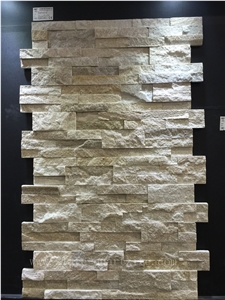 Teak Wood Wall Stone Cladding, Cultured Stone, Ledge Stone, Stacked Stone Veneer, Corner Stone