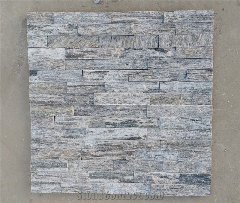 White Wooden Vein Quartzite Wall Stone Cladding Prices, Cultured Stone, Stacked Stone Veneer Walls, Ledge Stone Tile, Field Stone, Stone Backsplash