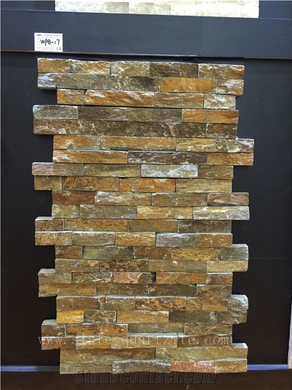Wpb-17 Rusty Qaurtzite Wall Stone Cladding, Cultured Stone, Stacked Stone Veneer, Ledge Stone, Field Stone