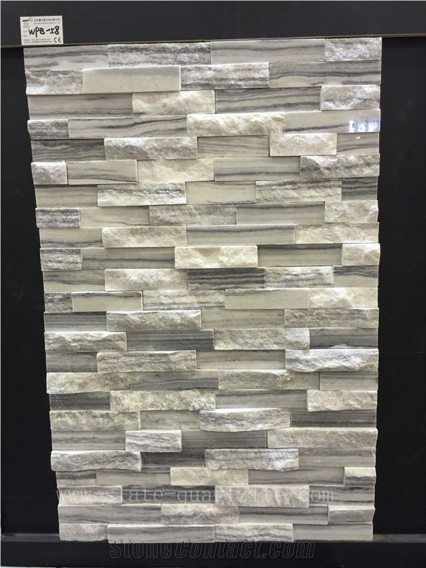 Wpb-58 Black White Vein Marble Wall Stone Cladding, Cultured Stone, Stacked Stone Veneer, Ledge Stone, Field Stone