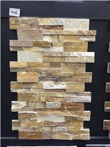 Ws266 Rust Slate Z Shape Wall Stone Cladding, Cultured Stone, Stacked Stone Veneer, Ledge Stone, Field Stone
