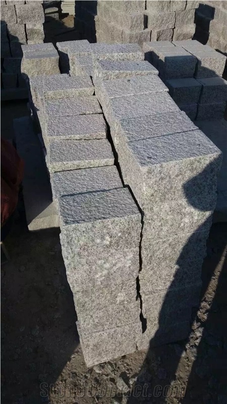 G359 White Granite Cubes, G359 Granite White Cubes Bush-Hammered, White Cubes, Granite Pavers