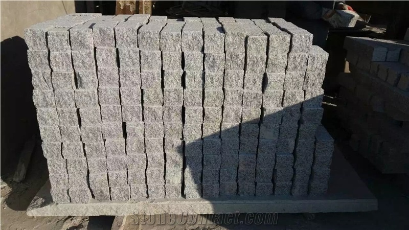 G359 White Granite Cubes, G359 Granite White Cubes Bush-Hammered, White Cubes, Granite Pavers