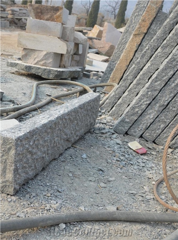 G399 Granite Kerbstone, Pineappled Grey Granite Kerbs, G399 Kerbstone, Granite Kerbstone
