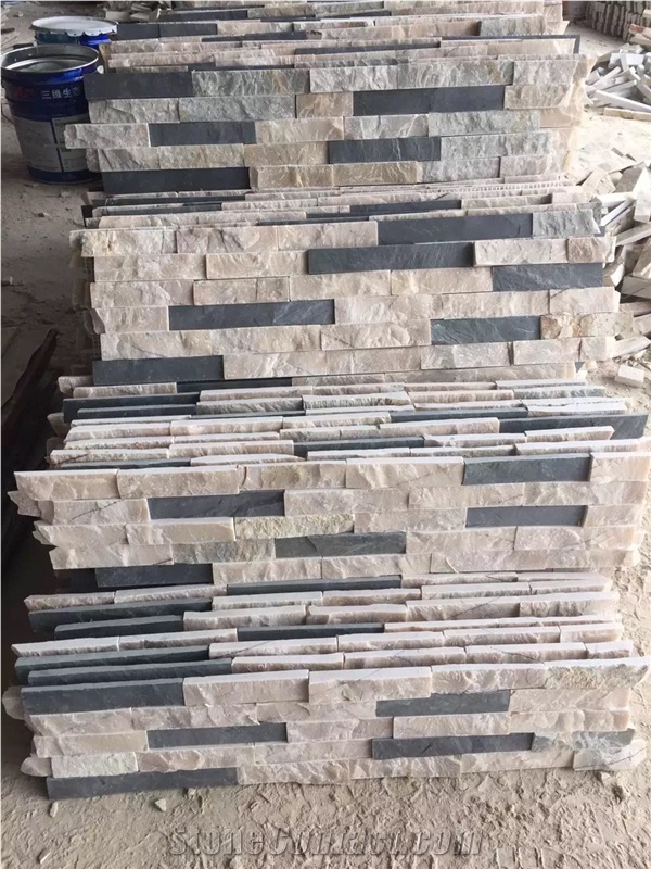 Lowest Price Grey Slate Cultural Stone Wall Covering, Slate Wall Stone, China Slate Wall Stone, Natural Cultured Stone,