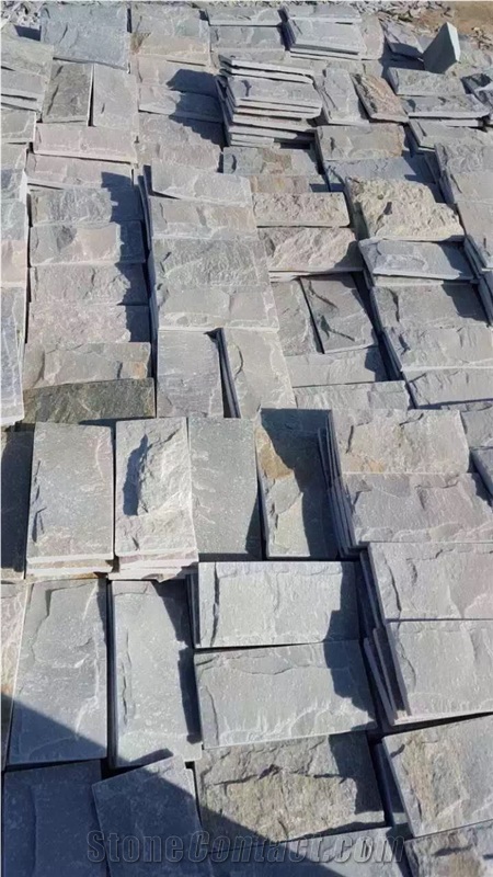 Lowest Price Grey Slate Cultural Stone Wall Covering, Slate Wall Stone, China Slate Wall Stone, Natural Cultured Stone,