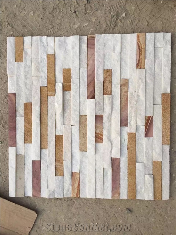 White and Yellow Slate Cultural Stone, Cultural Stone Tiles, Natural Slate Wall Covering, China Slate Cultural Stone Wall Covering, Cultural Stone Slate