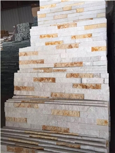 White and Yellow Slate Cultural Stone, Cultural Stone Tiles, Natural Slate Wall Covering, China Slate Cultural Stone Wall Covering, Cultural Stone Slate