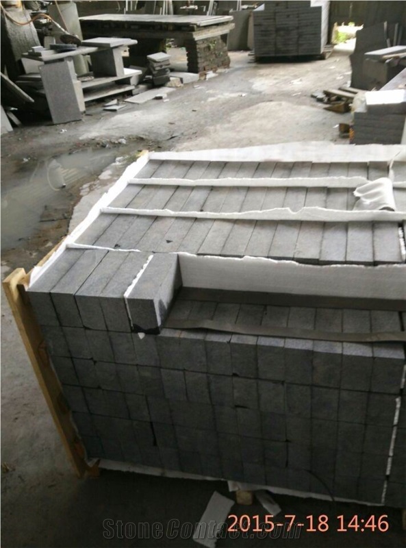 G684 Black Basalt Wellest Cube Stone, Black Paving Stone