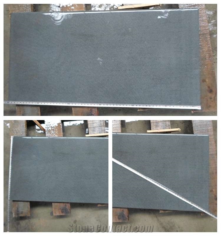 China Hainan Black Basalt Tiles for Floor and Wall, Honed Tiles