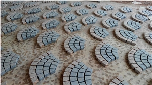 Granite Cube Stone G654 + G562 Mesh Pavers Cobble Stone, Granite Mesh Walkway, Driveway