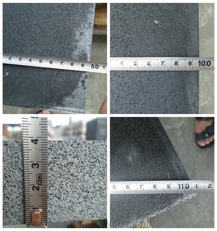 Hainan Black Basalt Slabs & Tiles, China Black Basalt Stone, Black Andesite Stone Tile Lava Stone Tiles