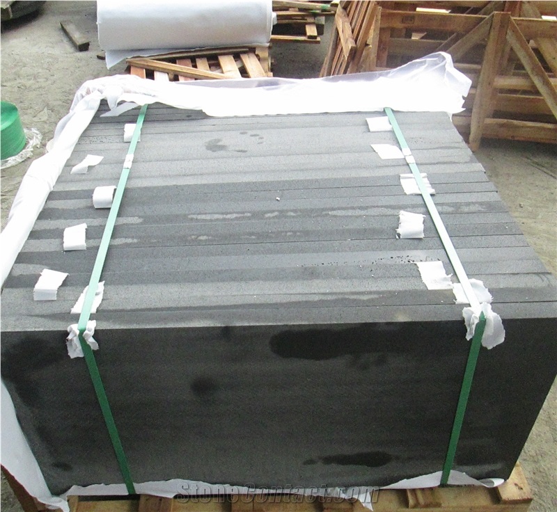 Hainan Black Basalt Slabs & Tiles, China Black Basalt Stone, Black Andesite Stone Tile Lava Stone Tiles