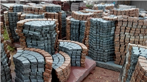 Walkway Pavers G654 + G562 Granite Cube Stone Floor Covering