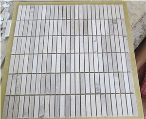 Wall Mosaic Pattern White Wooden Marble for Wall