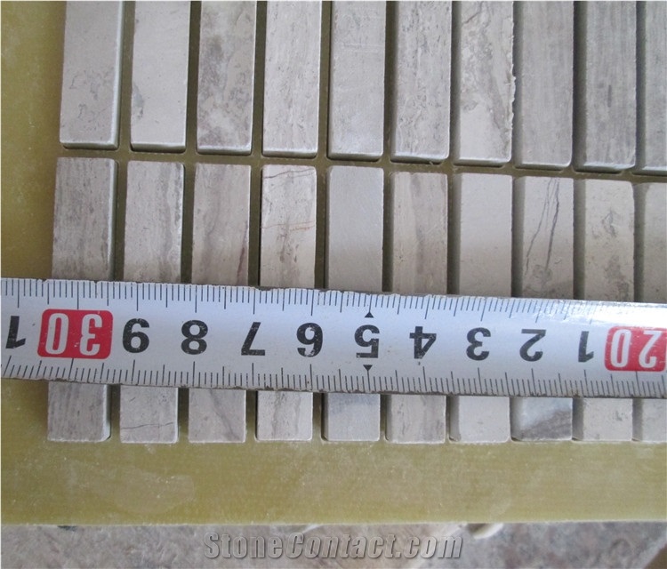 Wall Mosaic Pattern White Wooden Marble for Wall